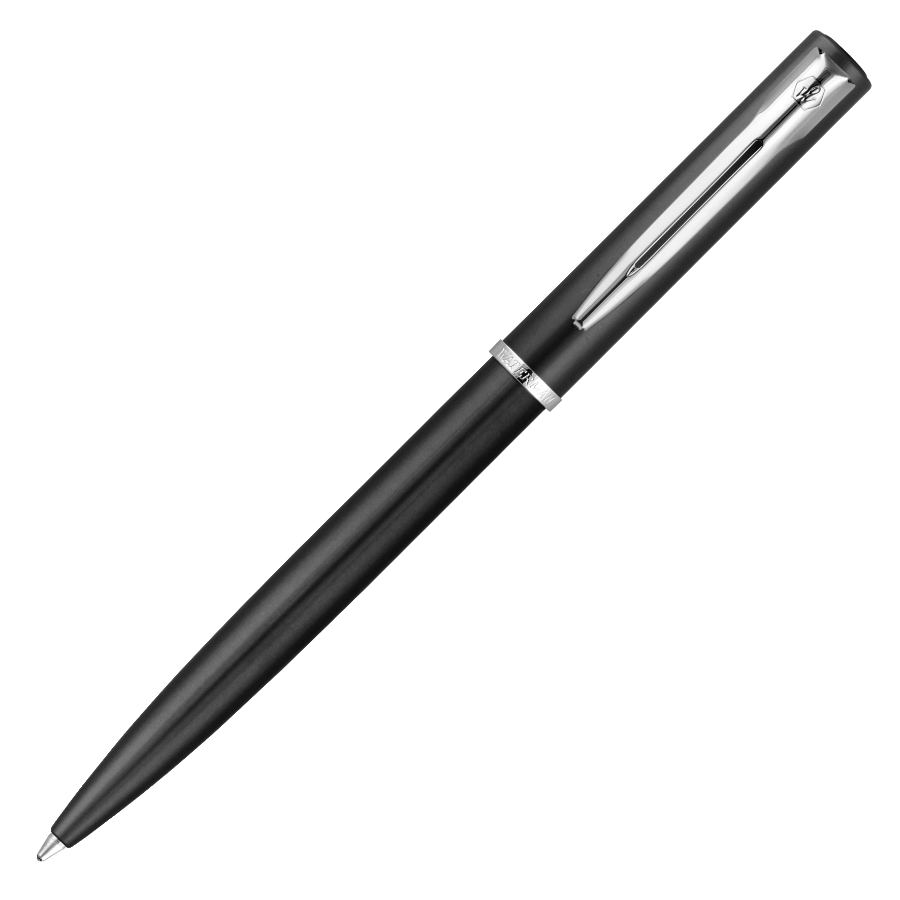 2068192 Metal Pen Ballpoint Waterman Allure - Black Palladium Chrome Trim